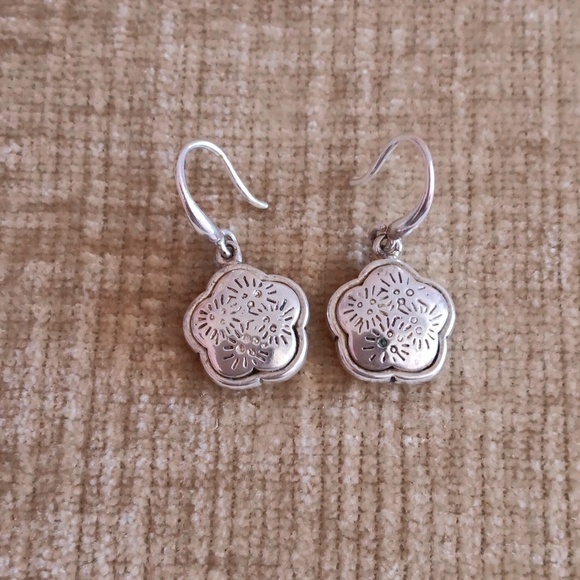 Silver Tone French Wire Dangle Earrings - Picture 2 of 7
